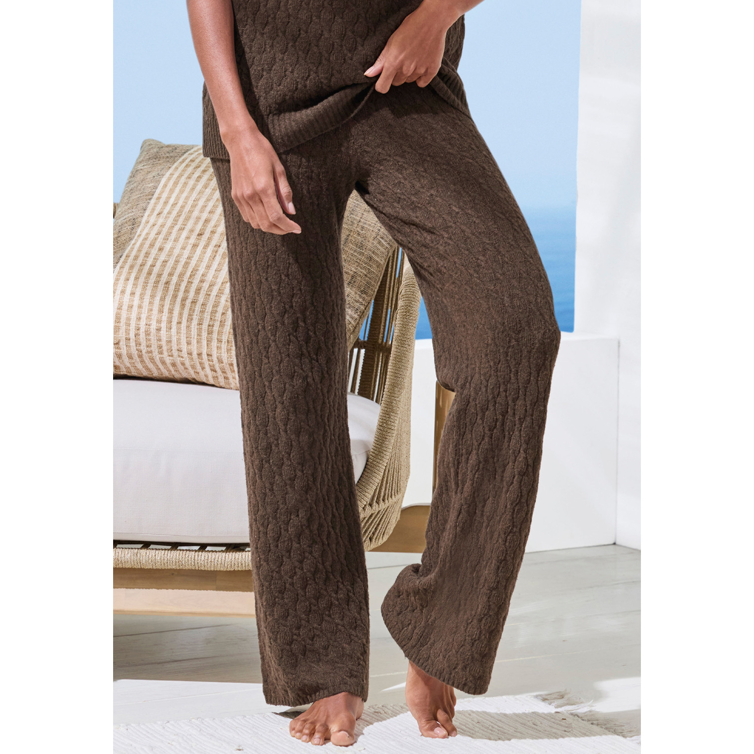 FRENCH CONNECTION Strickhose Damen braun Gr.48/50 von French Connection