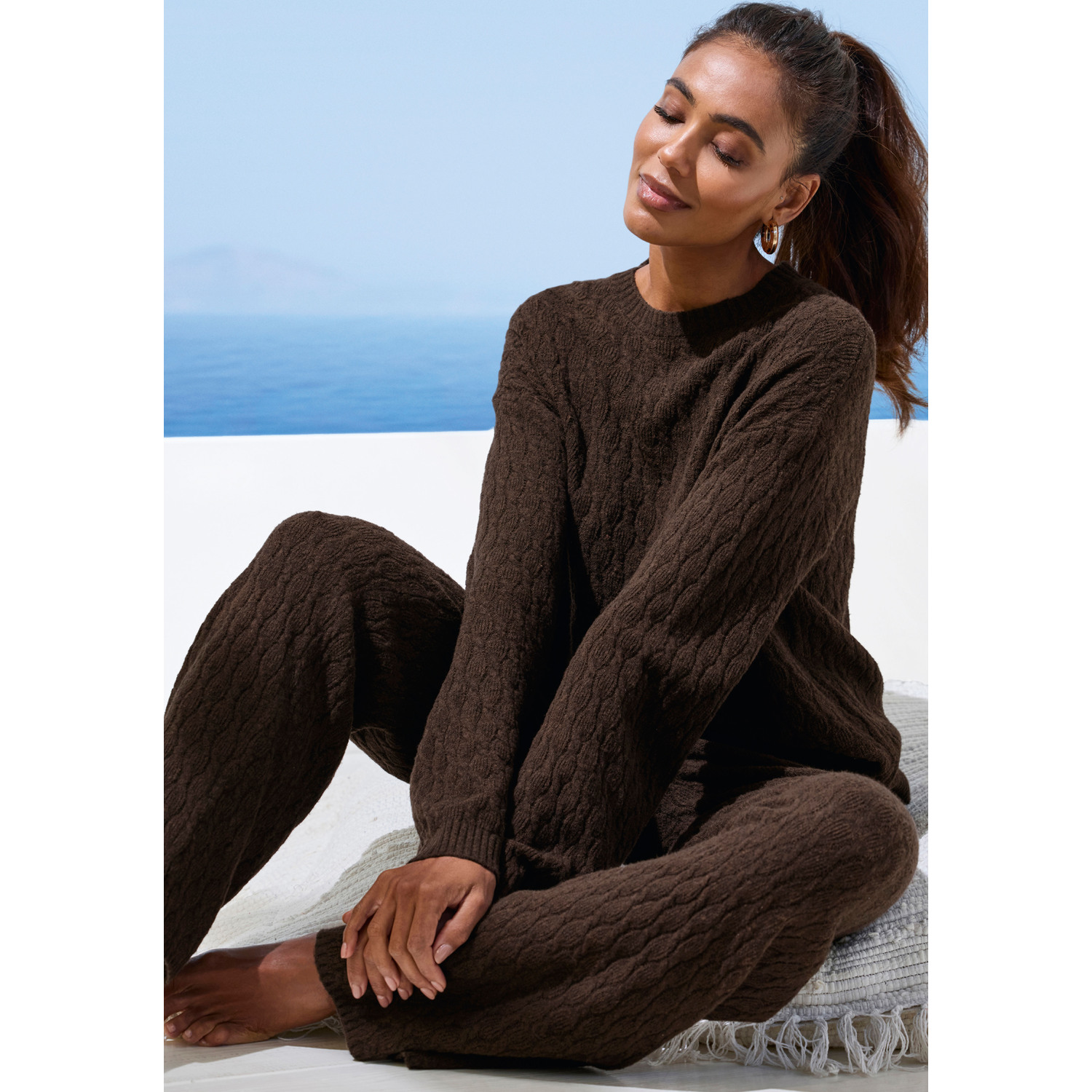 FRENCH CONNECTION Strickpullover Damen braun Gr.48/50 von French Connection