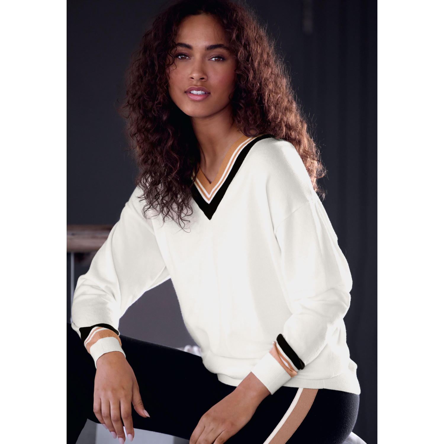 FRENCH CONNECTION Strickpullover Damen creme Gr.44/46 von French Connection