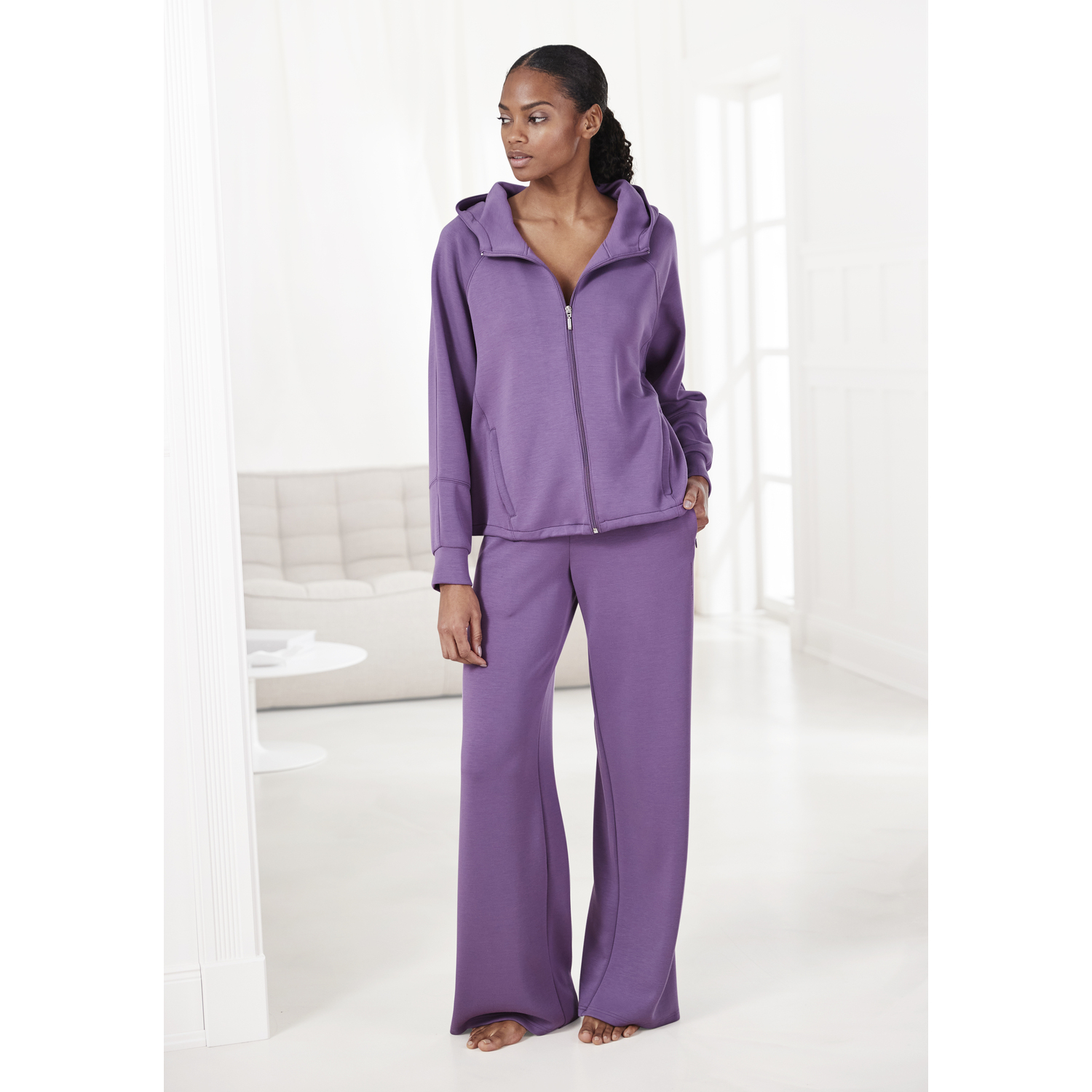 FRENCH CONNECTION Sweatjacke Damen lila Gr.48/50 von French Connection