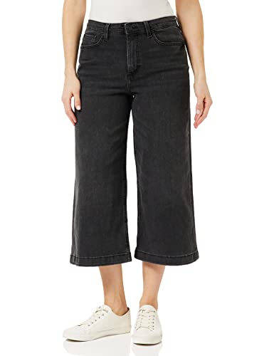 French Connection Damen Conscious Stretch Culotte Jeans, Vintage Black, 38 von French Connection