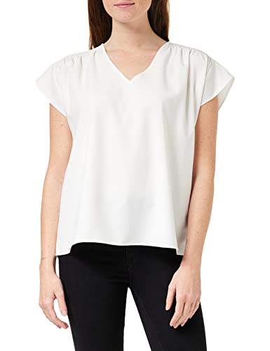 French Connection Damen Crepe-Oberteil mit V-Ausschnitt und Schultern Bluse, Sommerweiß, X-Large von French Connection