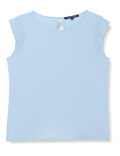 French Connection Damen Crepe T-Shirt mit Flügelärmeln Mode-Weste, Placid Blue, XS von French Connection