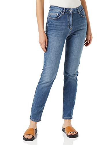 French Connection Damen Denim mit hohem Bund, Stretch, gerades Bein Jeans, Mittelblau, 32 von French Connection