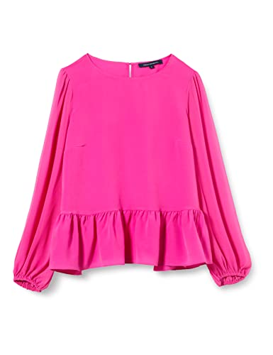 French Connection Damen Oberteil Schößchen Bluse, Wild Rosa, X-Large von French Connection