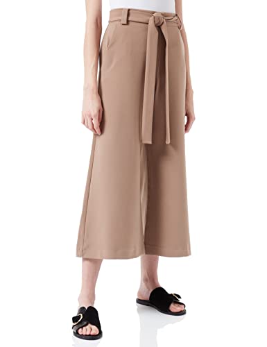 French Connection Damen Whisper Ruth Culottes mit Gürtel Lässige Business-Hose, Mokka Mousse, 32 von French Connection