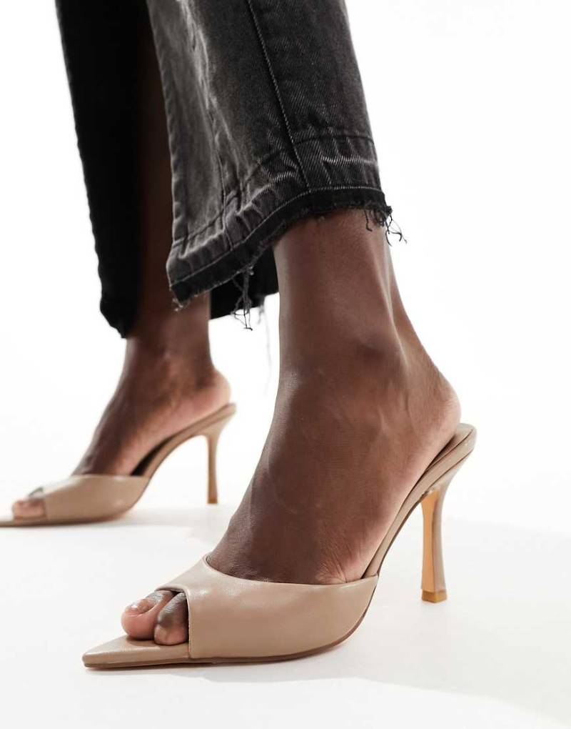 French Connection - Mules in Taupe mit Stilettoabsatz-Neutral von French Connection