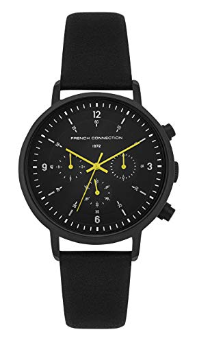 French Connection Quarz Uhr mit echtes Leder Armband FC140BB von French Connection