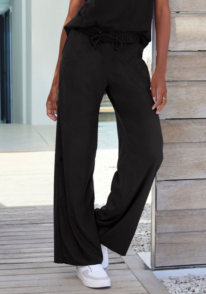 French Connection Schlupfhose aus Veloursleder-Imitat mit seitlichen Taschen, Loungewear von French Connection