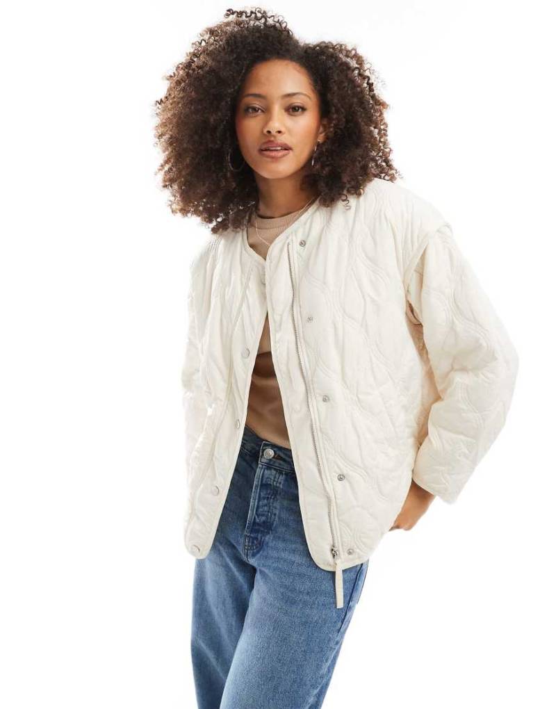 French Connection - Steppjacke in Creme-Weiß von French Connection