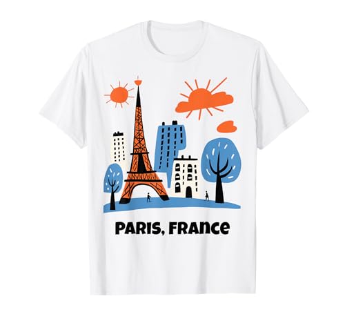 Paris Frankreich Kinder Europa Urlaub Souvenir Jungen Mädchen Teenager T-Shirt Paris Frankreich Kinder Europa Urlaub Souvenir Jungen Mädchen Teenager T-Shirt von French Teacher School Fun France Eiffel Tower Art