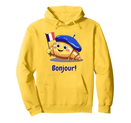 Frankreich Kinder Souvenir Croissant Französischer Spruch Zitat Bonjour Pullover Hoodie Frankreich Kinder Souvenir Croissant Französischer Spruch Zitat Bonjour Pullover Hoodie von French Flag Bastille Day Toddlers Teens Boys Girls