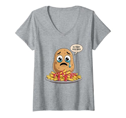 Damen French Fries is That You Bro T-Shirt – Lustiger Kartoffel-Humor T-Shirt mit V-Ausschnitt Damen French Fries is That You Bro T-Shirt – Lustiger Kartoffel-Humor T-Shirt mit V-Ausschnitt von French Fries Humor Tees