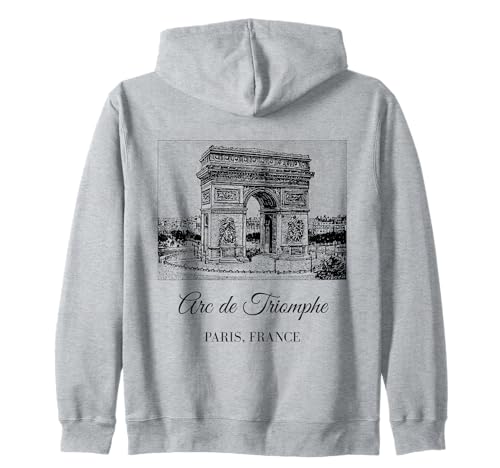 Arc de Triomphe Paris Frankreich Souvenir Familie Kinder Männer Frauen Kapuzenjacke Arc de Triomphe Paris Frankreich Souvenir Familie Kinder Männer Frauen Kapuzenjacke von French History Architecture Francophile Birthday