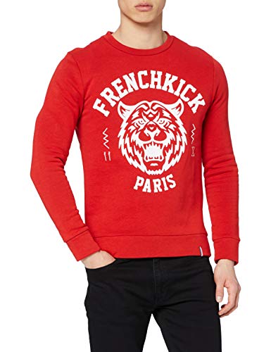 French Kick Herren Freizeit Sweatshirt FK Gang Tiger, Rot Red, 41 (Herstellergröße: X-Large) von French Kick