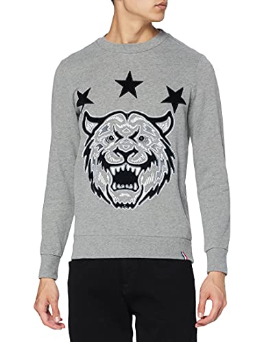 French Kick Herren Tiger Bw Freizeithemd, Grau (Mixed Grey Mixed Grey), 38 (Herstellergröße: Large) von French Kick