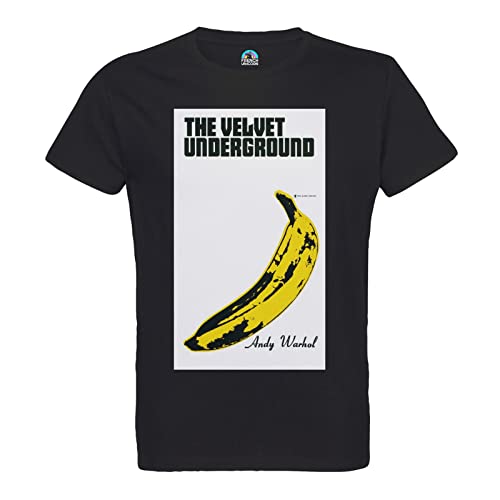 T-Shirt, Herren, Rundhalsausschnitt, Bio-Baumwolle, The Velvet Underground Andy Warhol Rock 70er Vintage, Noir, L T-Shirt, Herren, Rundhalsausschnitt, Bio-Baumwolle, The Velvet Underground Andy Warhol Rock 70er Vintage, Noir, L von French Unicorn