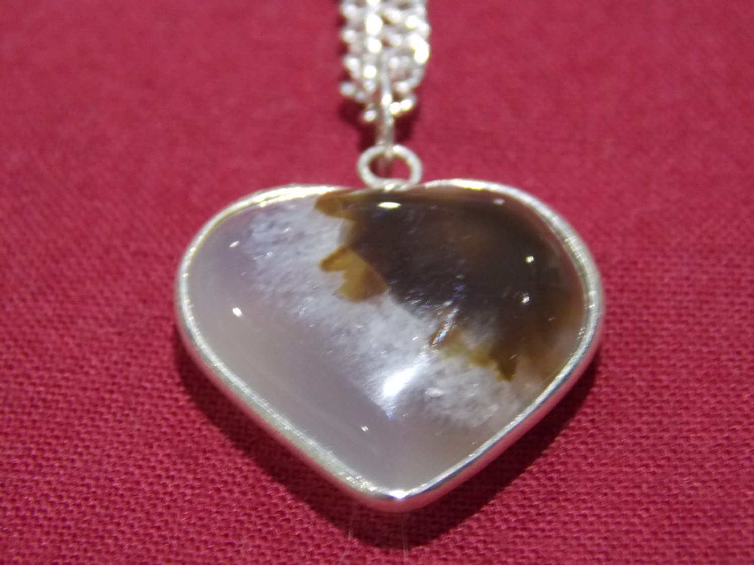 Halbedelstein/Kristall Halskette Kette Anhänger von FrenchAntiqueGoods