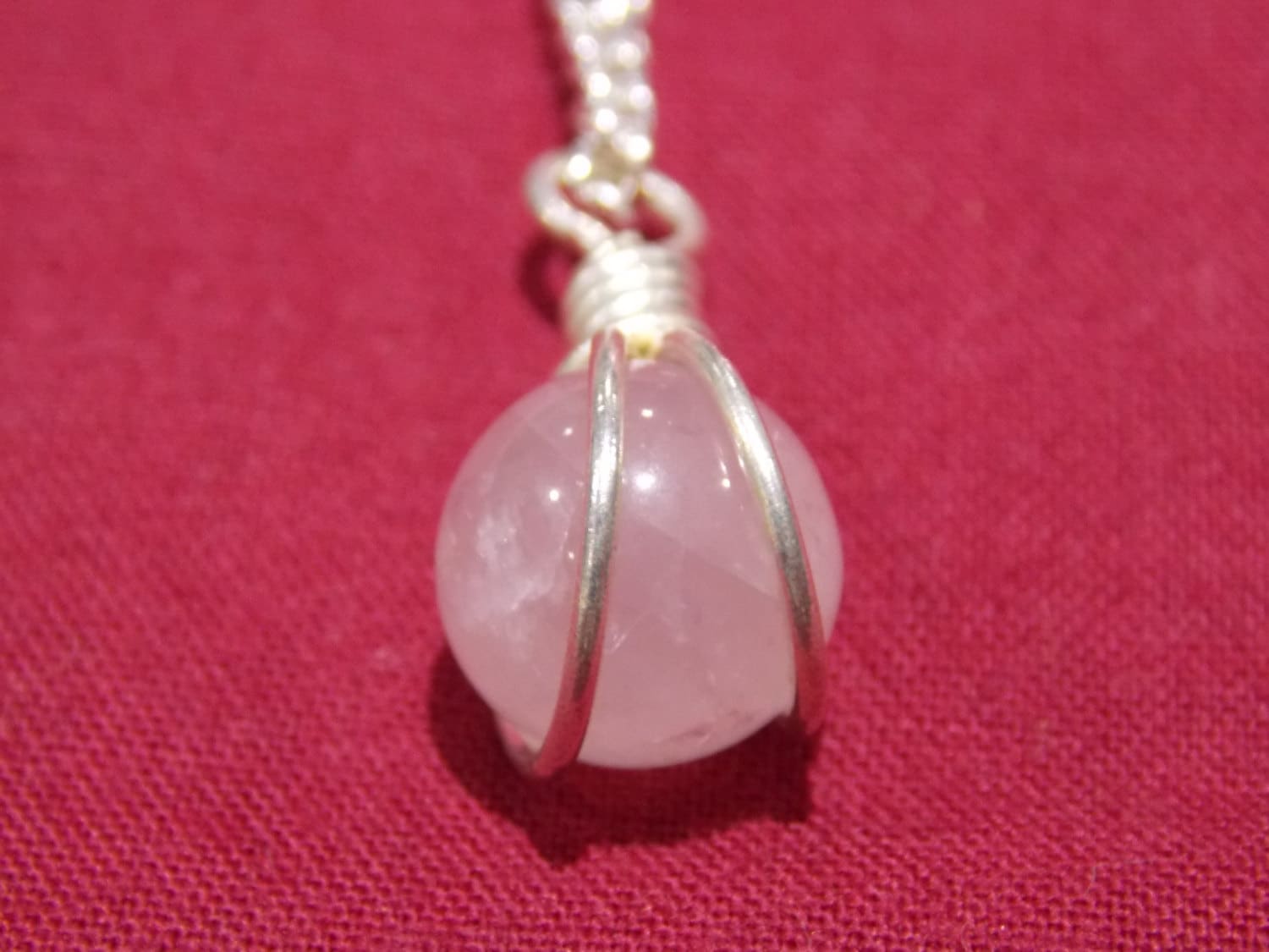 Halbedelstein/Kristall Halskette Kette Anhänger von FrenchAntiqueGoods