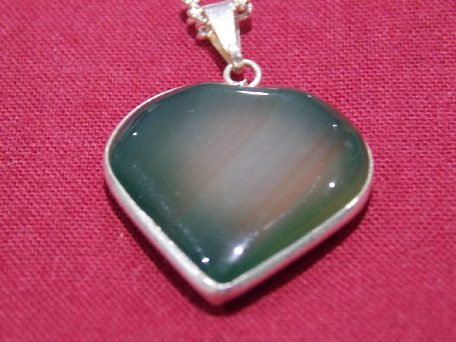 Halbedelstein/Kristall Halskette Kette Anhänger von FrenchAntiqueGoods