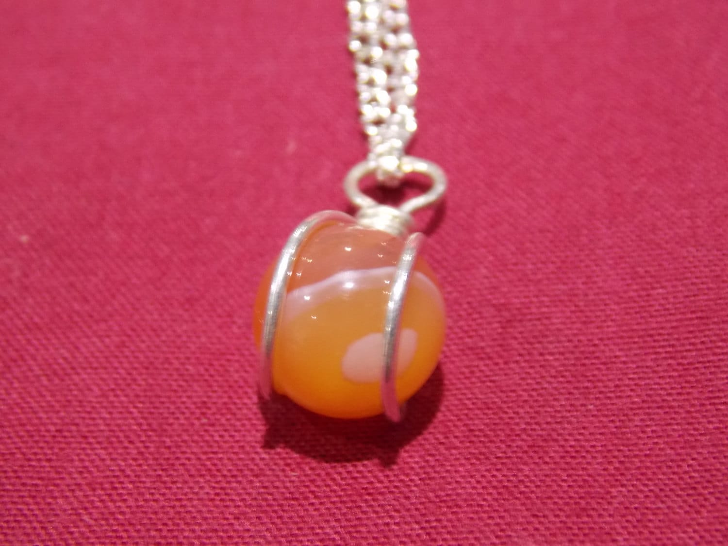 Halbedelstein/Kristall Halskette Kette Anhänger von FrenchAntiqueGoods