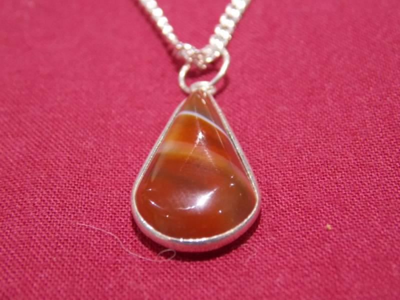 Halbedelstein Kristall Halskette Kette Anhänger Halbedelstein Kristall Halskette Kette Anhänger von FrenchAntiqueGoods
