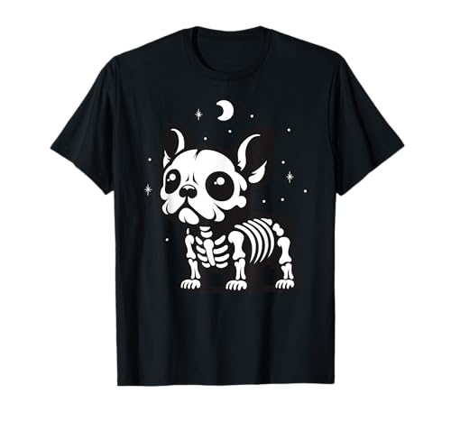 Französische Bulldogge Skelett Halloween Tierliebhaber Mama Papa T-Shirt Französische Bulldogge Skelett Halloween Tierliebhaber Mama Papa T-Shirt von FrenchBulldogAxis1