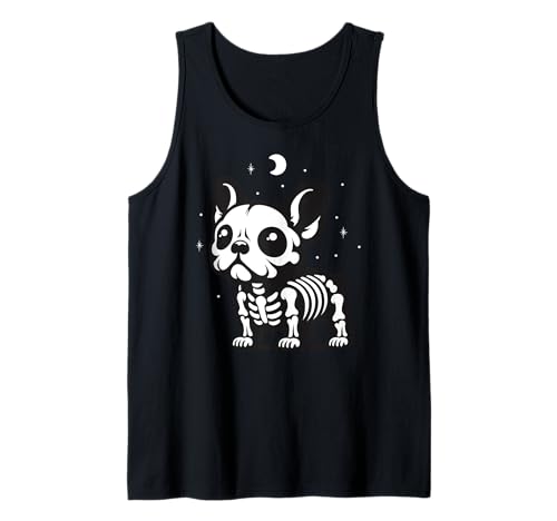 Französische Bulldogge Skelett Halloween Tierliebhaber Mama Papa Tank Top Französische Bulldogge Skelett Halloween Tierliebhaber Mama Papa Tank Top von FrenchBulldogAxis1