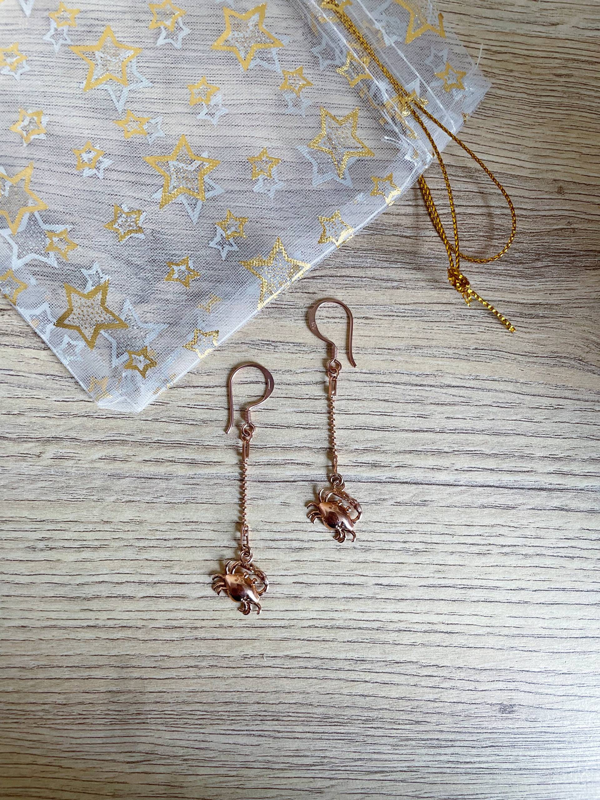 Zodiac - Krebs Rosa Vermeil-Anhänger Vermeil-Kugelkette von FrenchTouchJewelry
