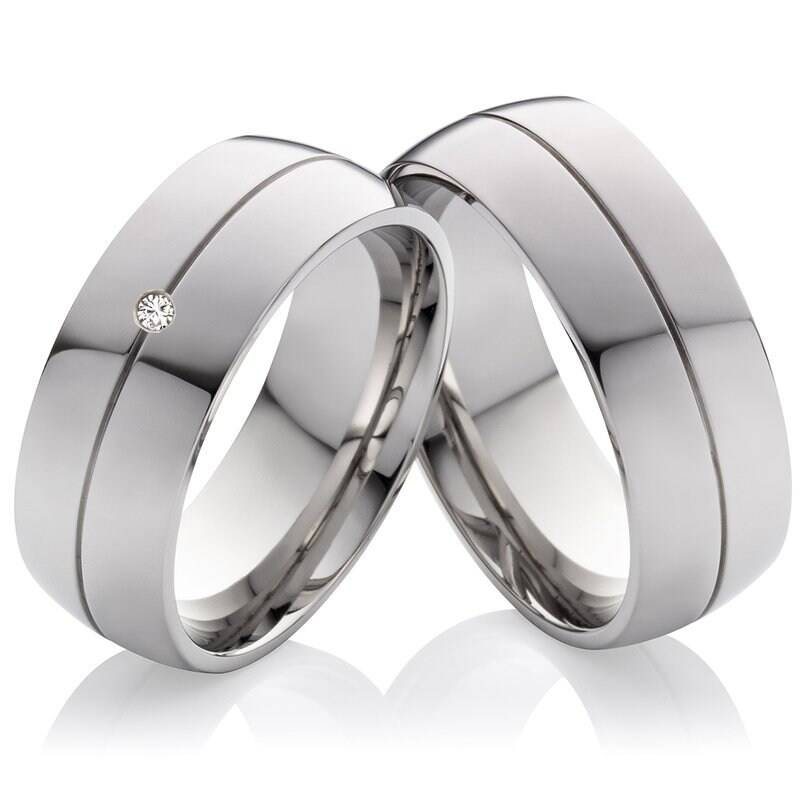 Breite Diamant Eheringe von Frencheis