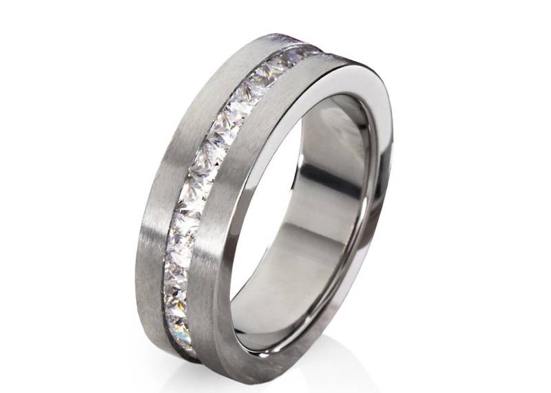 Damen Partnerring Verlobungsring Aus Titan Mit Wunschgravur von Frencheis