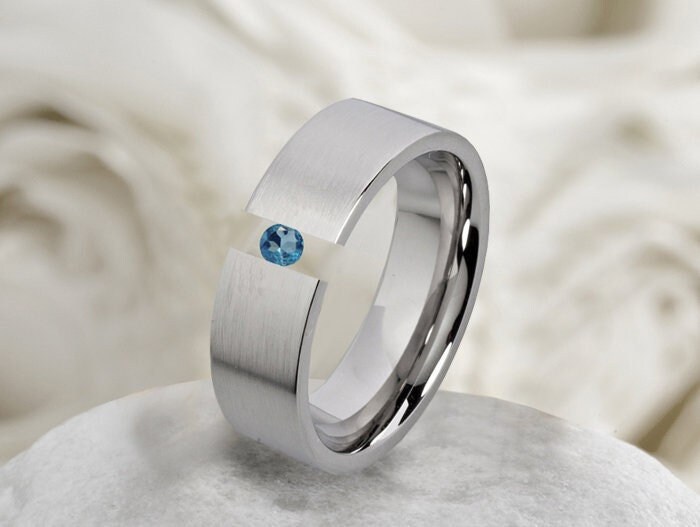 Designer Damenring Verlobungsring Mit Blautopas Topaz von Frencheis