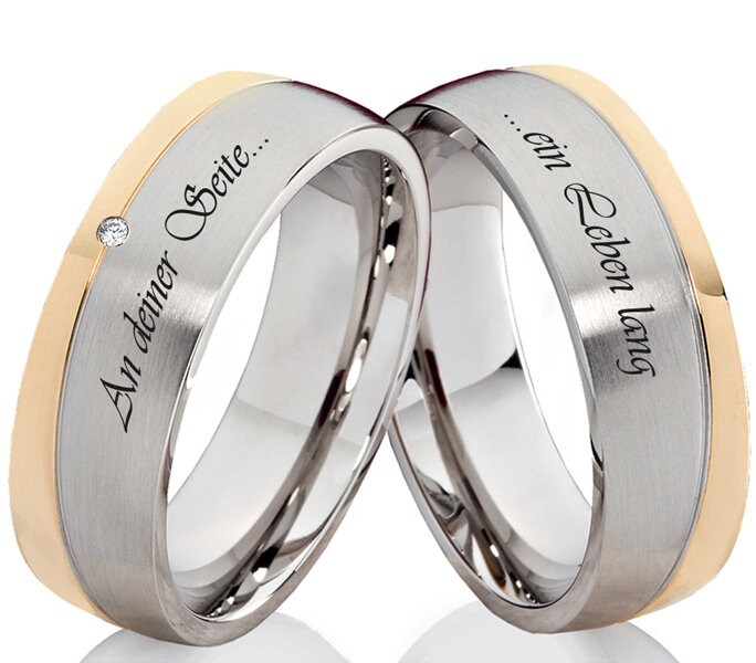 Eheringe Edelstahlringe Mit Laseravur von Frencheis