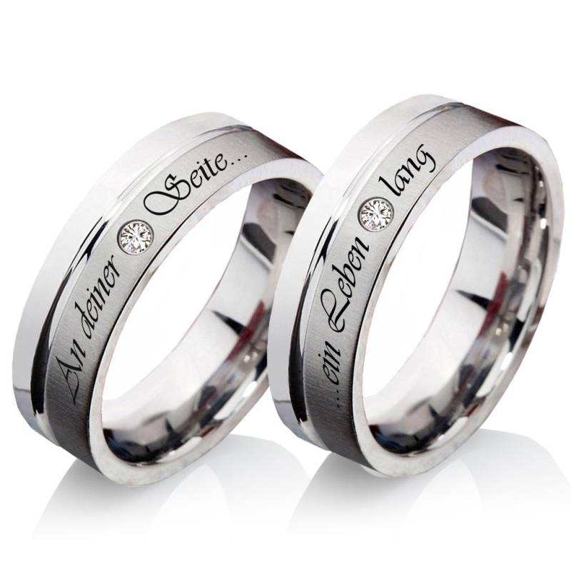 Eheringe Partnerringe Aus Edelstahl Für Frauen, Lesbian Ring Two Stones Wedding Rings Stainless Steel , Bague Lesbienne von Frencheis