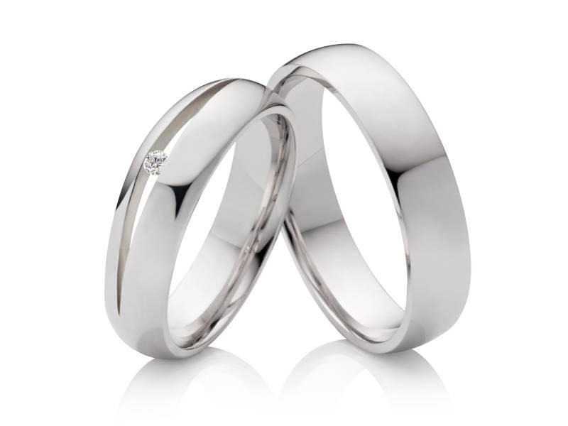 Eheringe Set Aus Sterling Silber Mit Diamant Verlobungsringe Hochzeitsringe Silberringe Antragsringe Wedding Rings Couple Silver von Frencheis