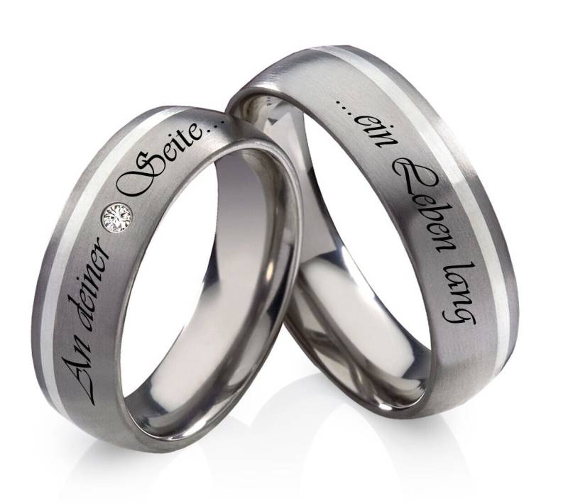 Eheringe Silber Titan Trauringe Mit Individueller Wunschgravur von Frencheis