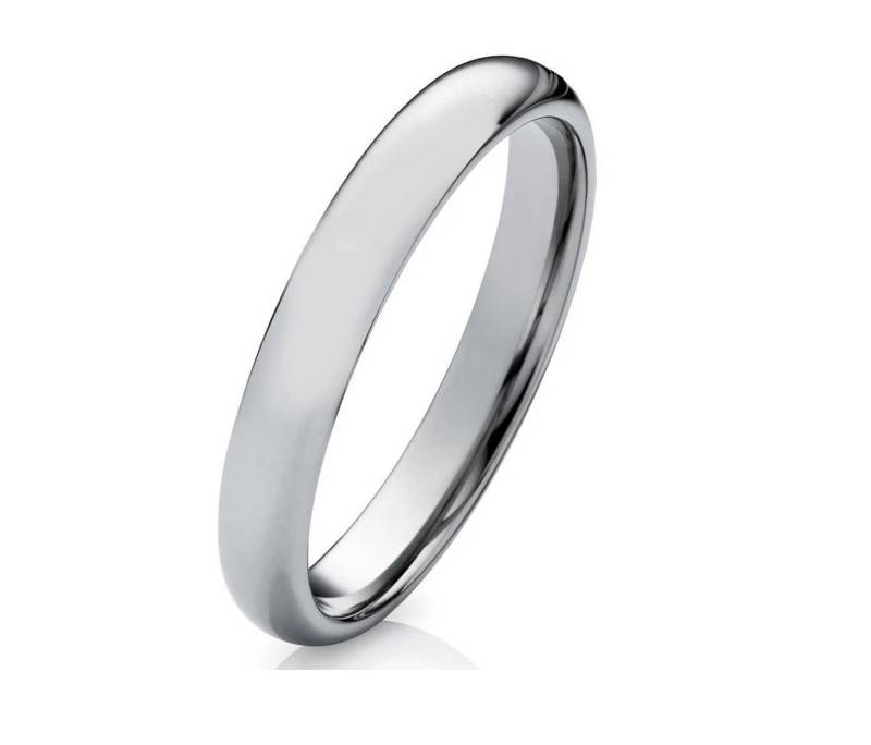 Herren Verlobungring Schmal Poliert Männer Ring Klassisch Tungsten Wolfram Partner Geschenk von Frencheis