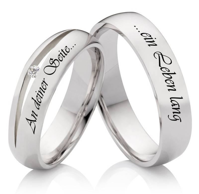 Silberringe Eheringe Verlobungsringe Antragsringe Aus Silber Mit Diamant von Frencheis