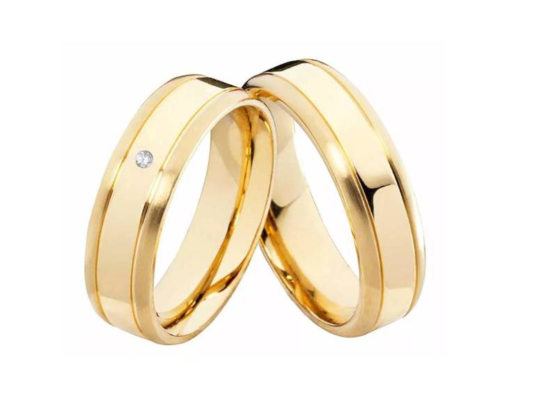 Trauringe Eheringe Edelstahl Gold Mit Wunschgravur von Frencheis