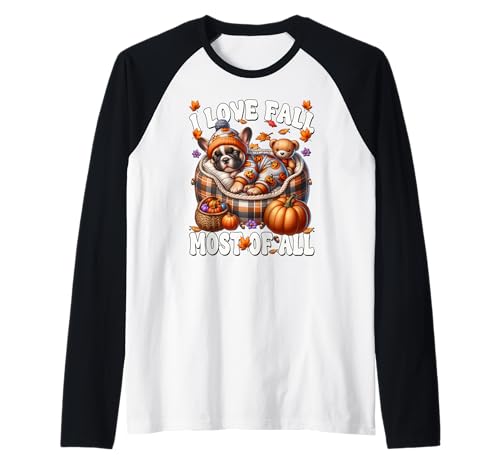 French Bulldog for Women with Autumn-Sayings Fall Frenchie Raglan French Bulldog for Women with Autumn-Sayings Fall Frenchie Raglan von Frenchie Lover Gifts For French Bulldog Lovers