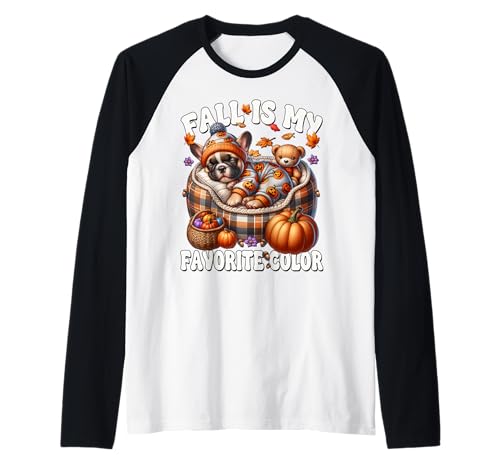 Frenchie Dog Mom Saying for Women Fall is My Favorite Color Raglan Frenchie Dog Mom Saying for Women Fall is My Favorite Color Raglan von Frenchie Lover Gifts For French Bulldog Lovers