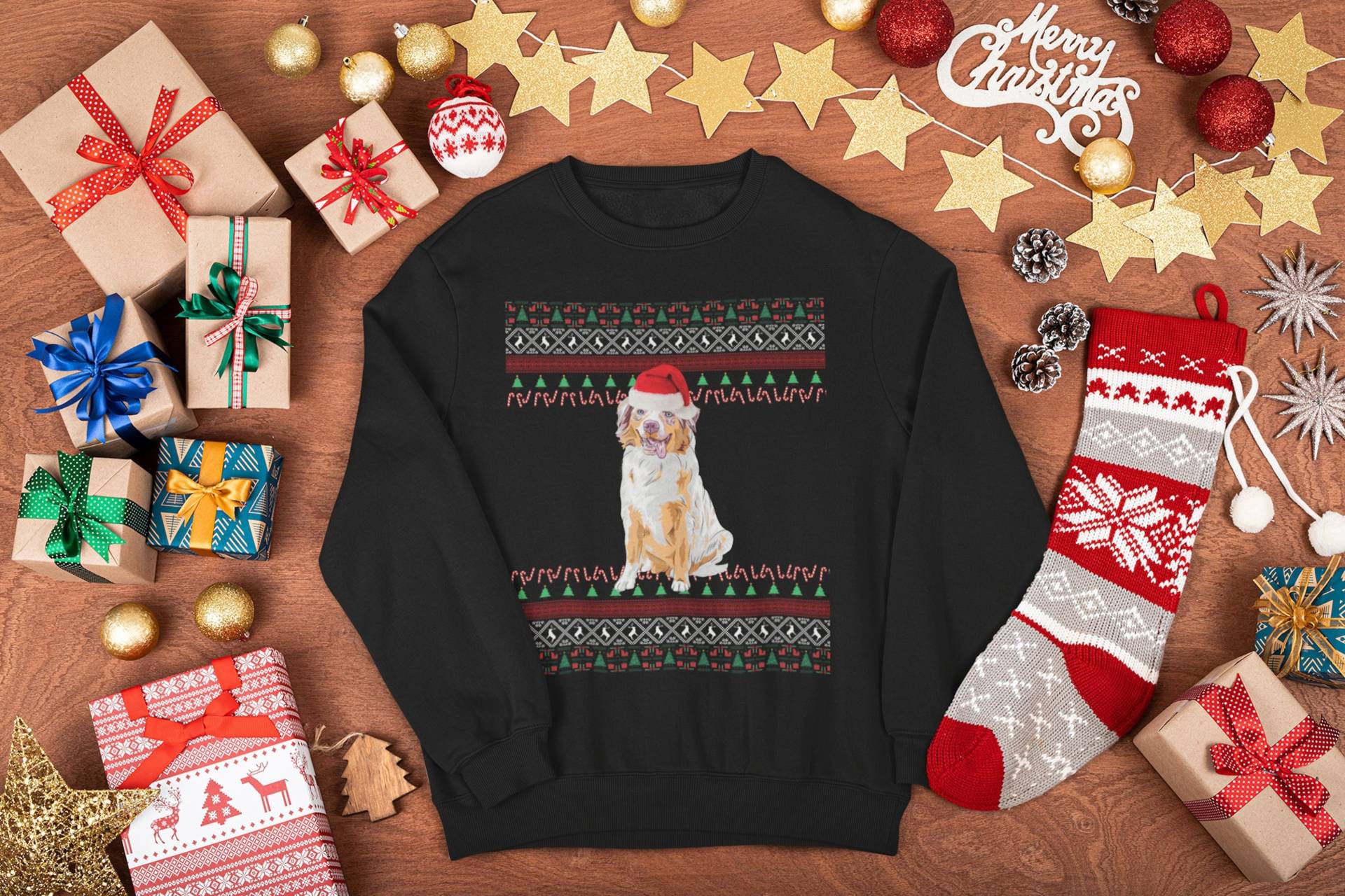 Aussie Weihnachtspullover | Australian Shepherd Geschenk Mom Sweatshirt Hässlicher von FrenchieDogMomCo