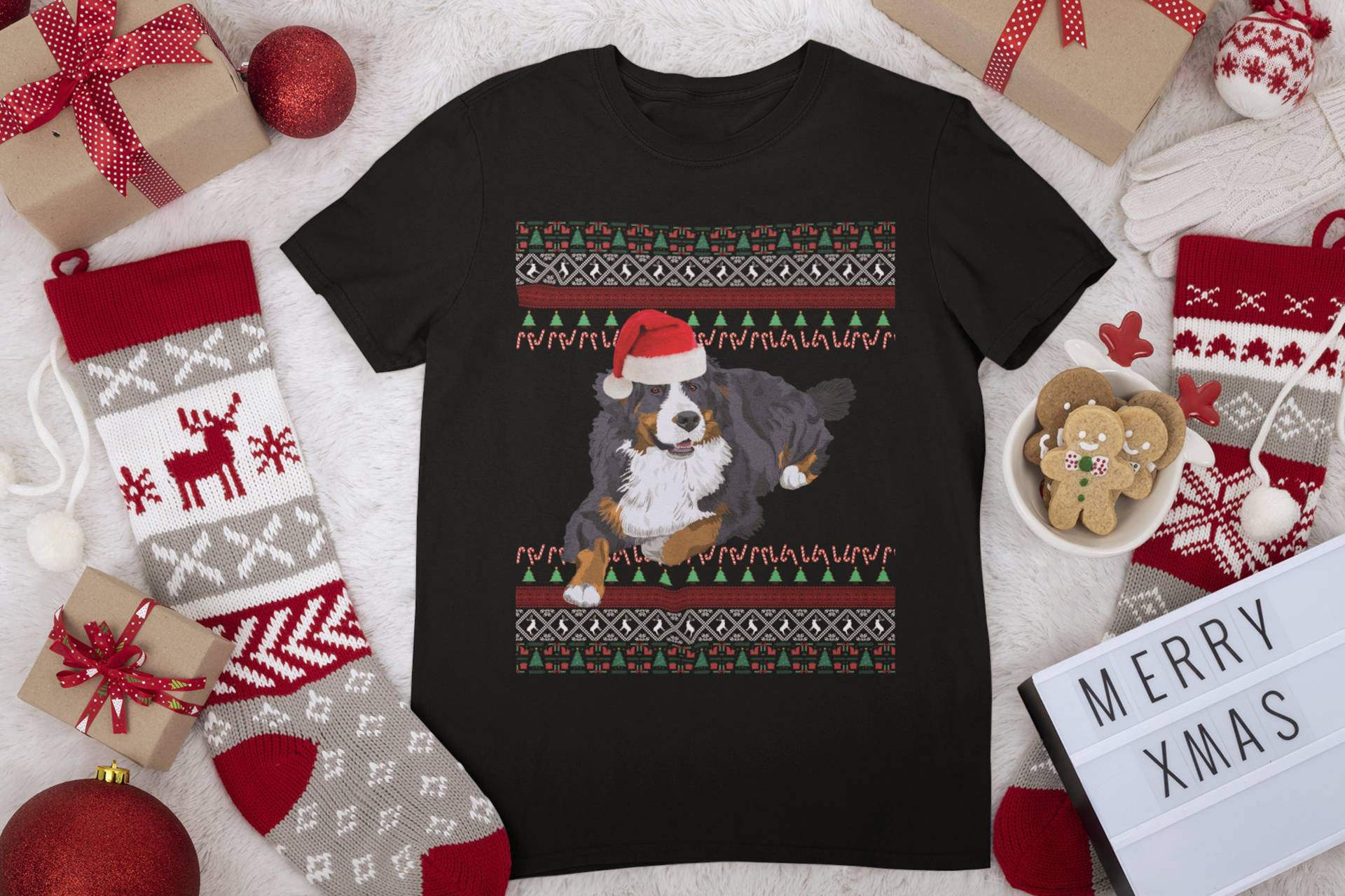 Berner Weihnachtshemd | Sennenhund T-Shirt Mom Shirt Geschenke Mama von FrenchieDogMomCo