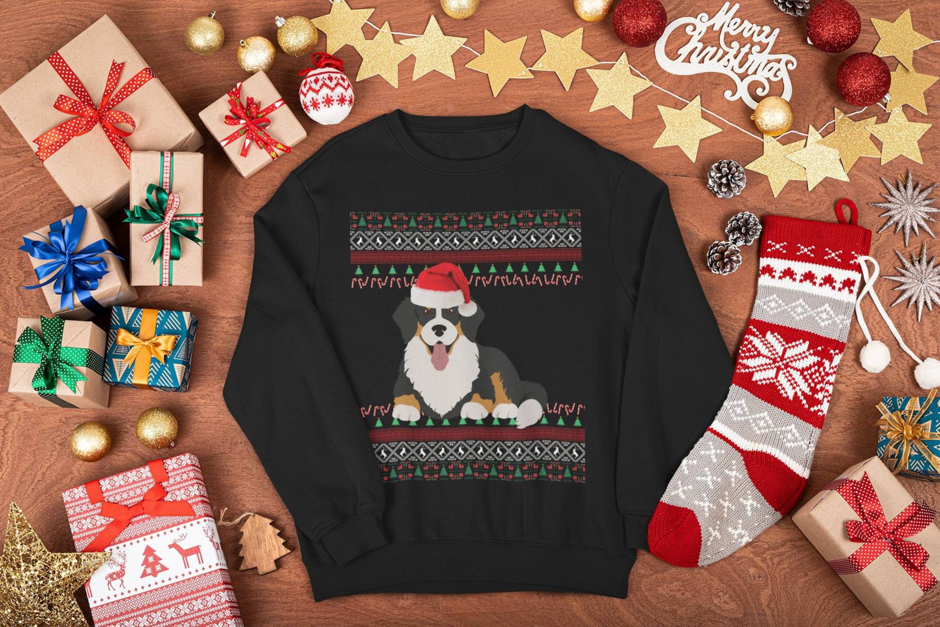 Berner Weihnachtspullover | Sennenhund Geschenk Mom Sweatshirt Hässliches Weihnachten von FrenchieDogMomCo