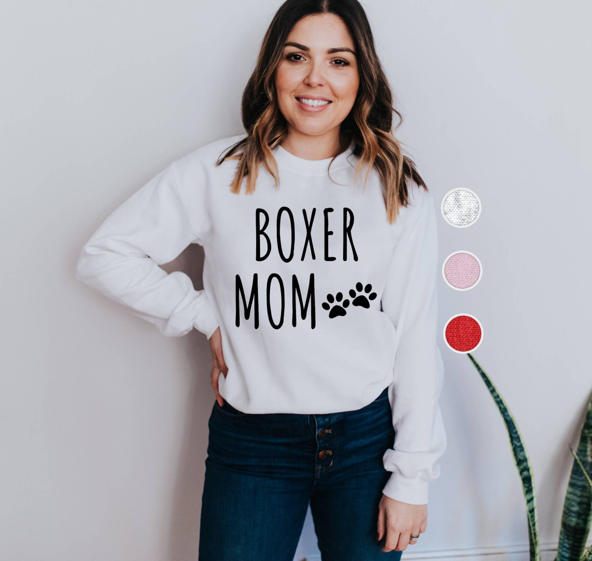 Boxer Mom Sweatshirt | Geschenke Hund Pullover Mama Geschenk von FrenchieDogMomCo