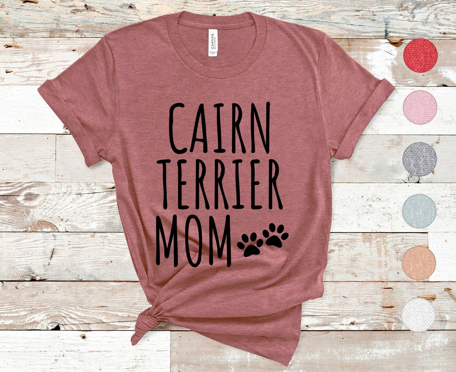 Cairn Terrier Mom Shirt | Damen T-Shirt Terrier-Tshirt Mama Geschenke T von FrenchieDogMomCo