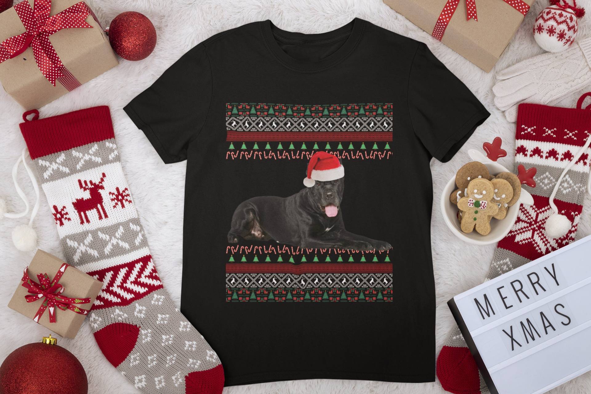 Cane Corso Weihnachtshemd | Hemd Geschenke Mom Tshirt Hässlicher Dad Weihnachtsgeschenk von FrenchieDogMomCo