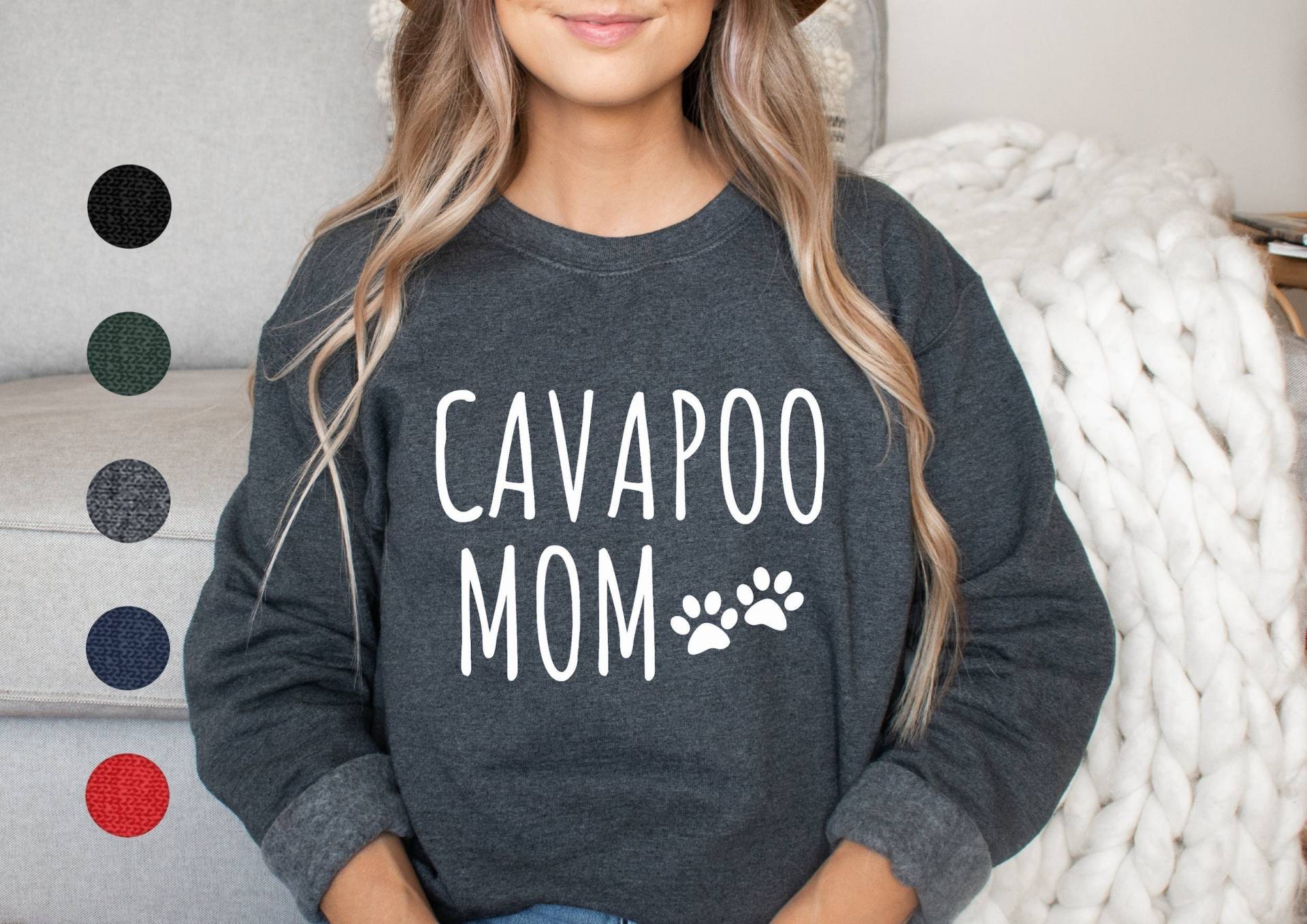 Cavapoo Mama Sweatshirt | Pullover Für Frauen Geschenke Cavalier Pudel Cavoodle Mom von FrenchieDogMomCo