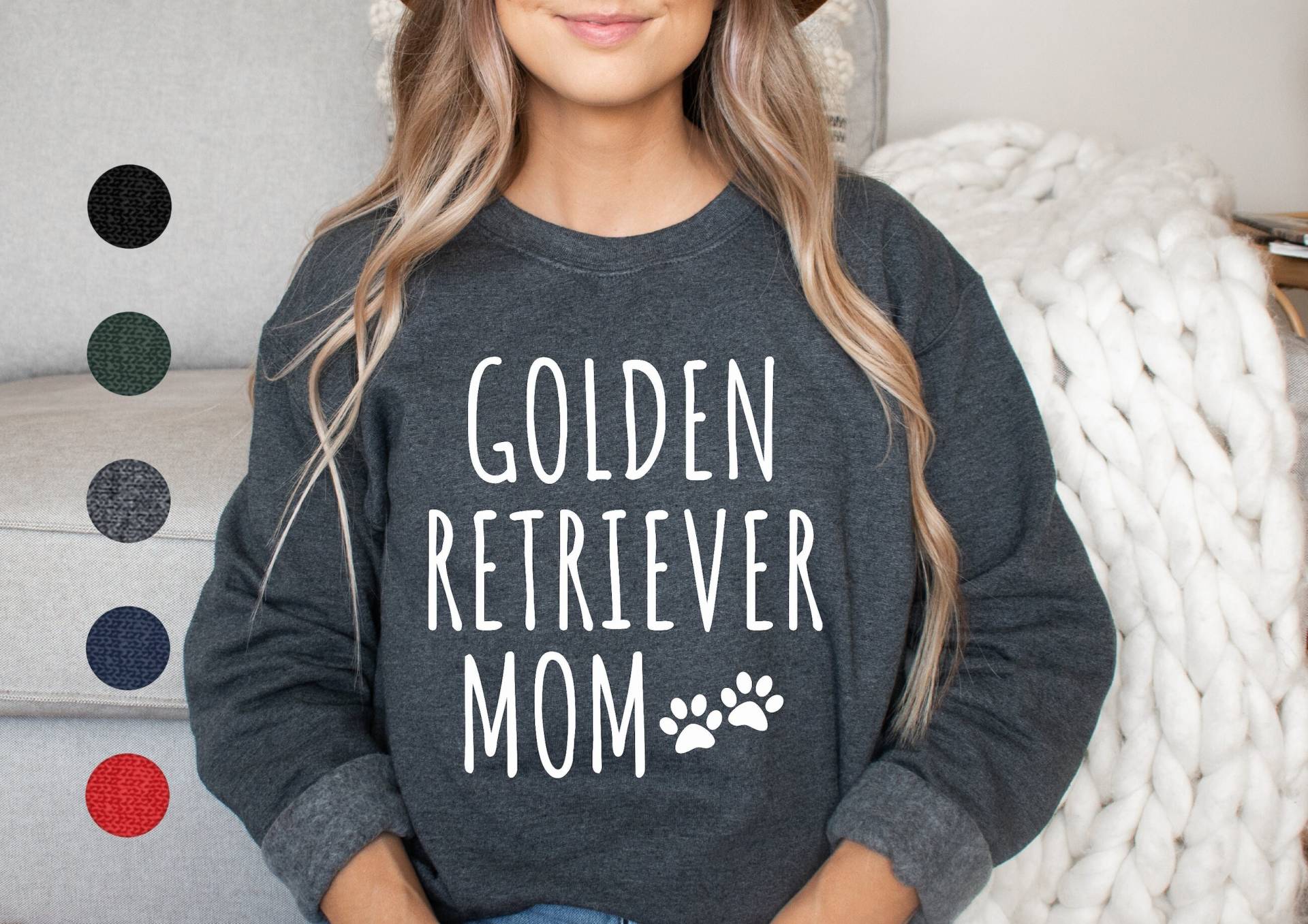 Golden Retriever Mom Sweatshirt | Geschenke Pullover Für Frauen Goldene Mama von FrenchieDogMomCo