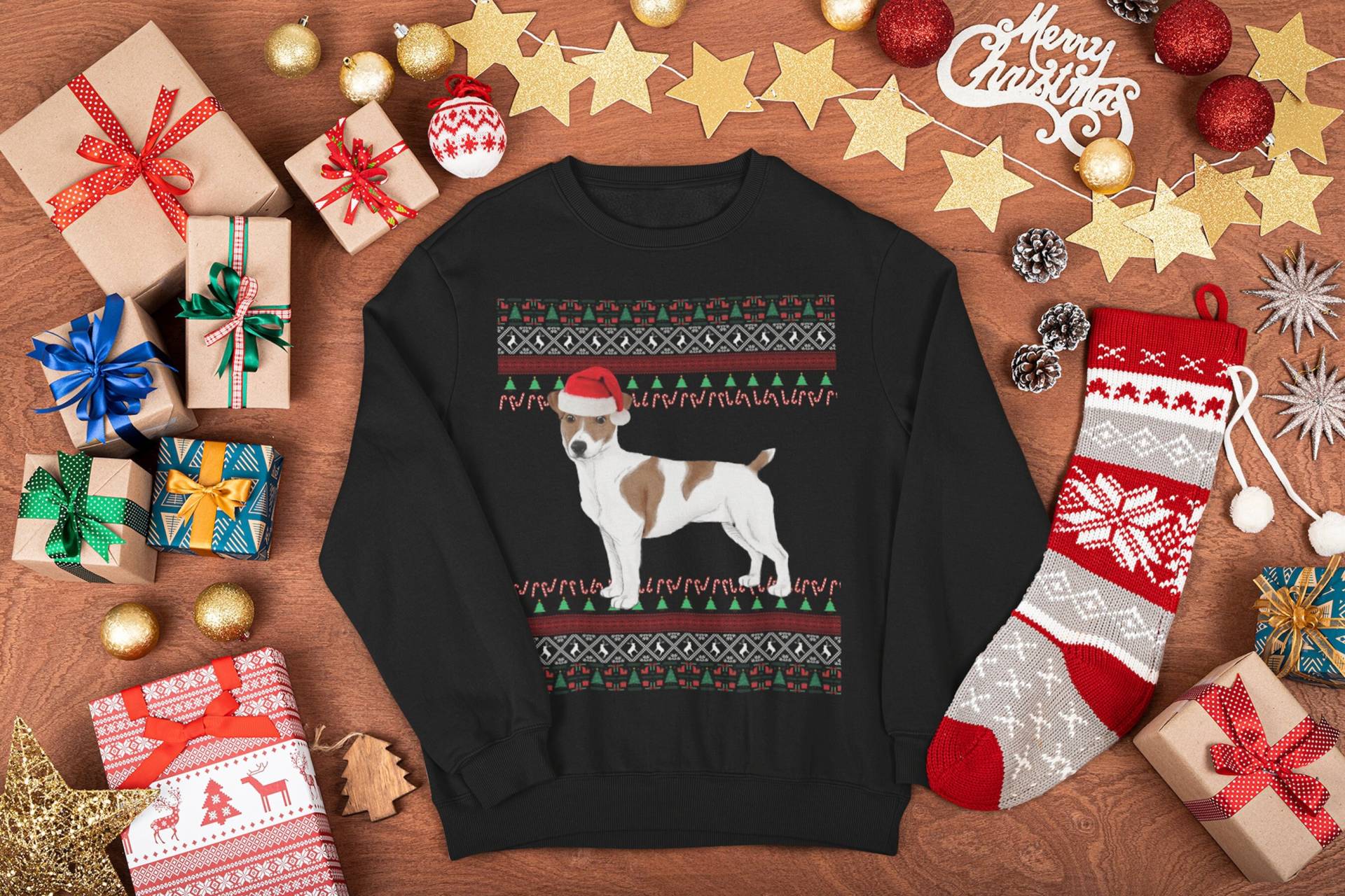 Jack Russel Weihnachtspullover | Terrier Geschenk Mama Sweatshirt Hässlicher Jr von FrenchieDogMomCo